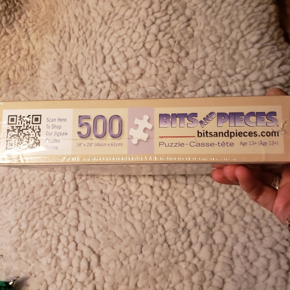 Bits n Pieces 500 pc Puzzle First Snow at the Feeder NIB - Picture 2 of 3